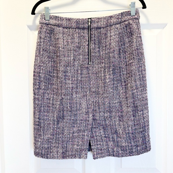 J.Crew No. 2 Purple Multi-Color Tweed Pencil Skirt - Picture 5 of 10